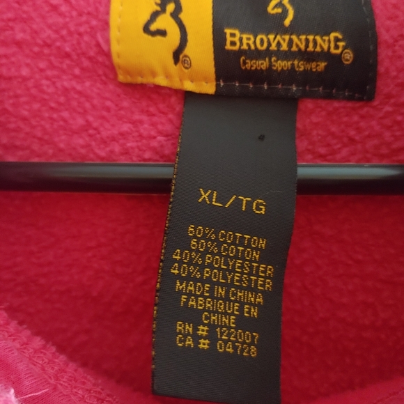 Browning Pink Hoodie, Size XL - Picture 3 of 4